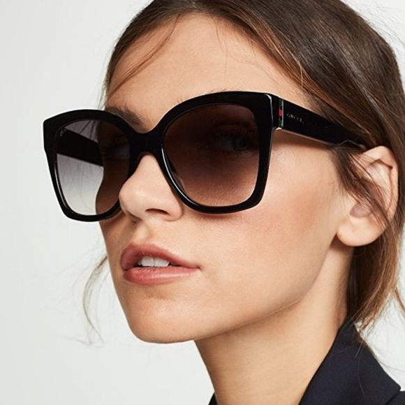 GUCCI GG0459S 001 Sunglasses Cat Eye Black Grey Gradient Woman main image 4